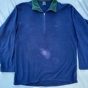 Vintage Patagonia Men's Blue Fleece Sweater